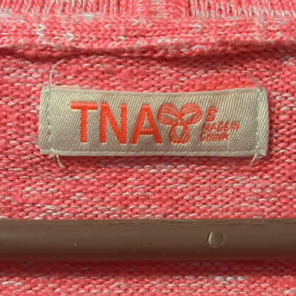 Aritzia Pink Hooded Knit Salt & Pepper Sweater - Picture 3 of 5